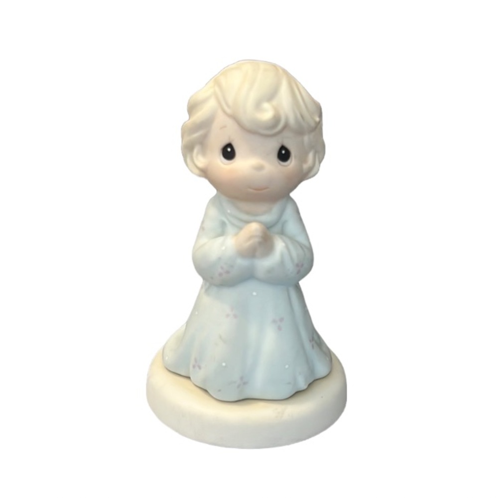 Precious Moments Little Girl Blue Dress Figurine
